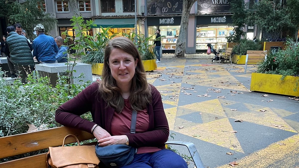 Melanie Saraval, Koordinatorin des Mobilnetzwerk im Superblock Sant Antoni / Barcelona